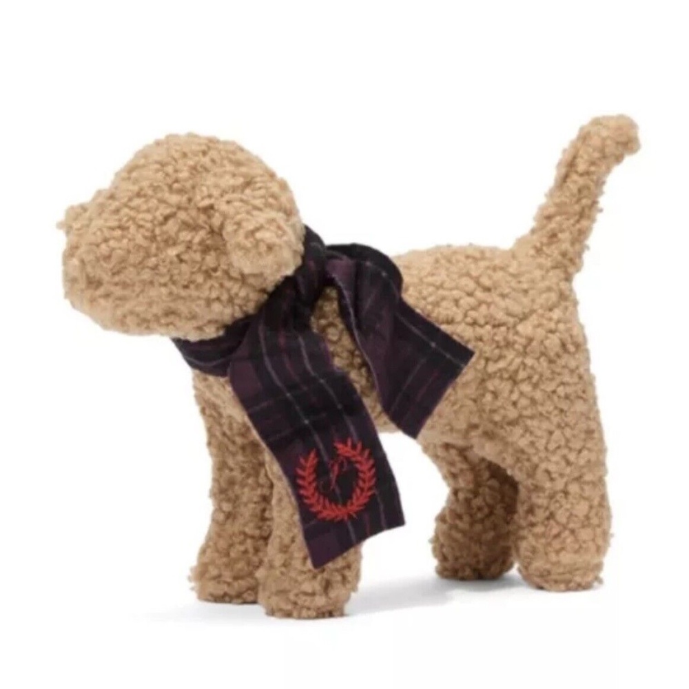 VICTORIA'S SECRET PINK HOLIDAY 2024 PLUSH BROWN MINI DOG LIMITED EDITION NWT